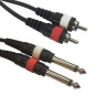 ADJ AC-2R-2J6M/3 2x RCA m to 2x 6,3 jack mon