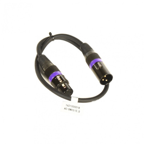 Кабель ADJ AC-DMX3/0,5 3 p. XLRm/3 p. XLRf 0,5m DMX