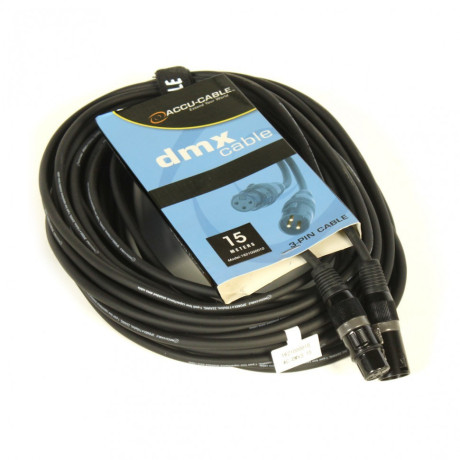 Кабель ADJ AC-DMX3/15 3 p. XLRm/3 p. XLRf 15m DMX