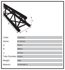 Dura Truss DT 33-250 straight