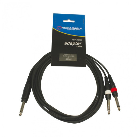 Кабель ADJ AC-J6S-2J6M/3 Jack 6,3mm stereo/2x Jack