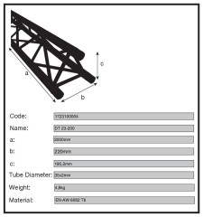 Dura Truss DT 23-200 straight